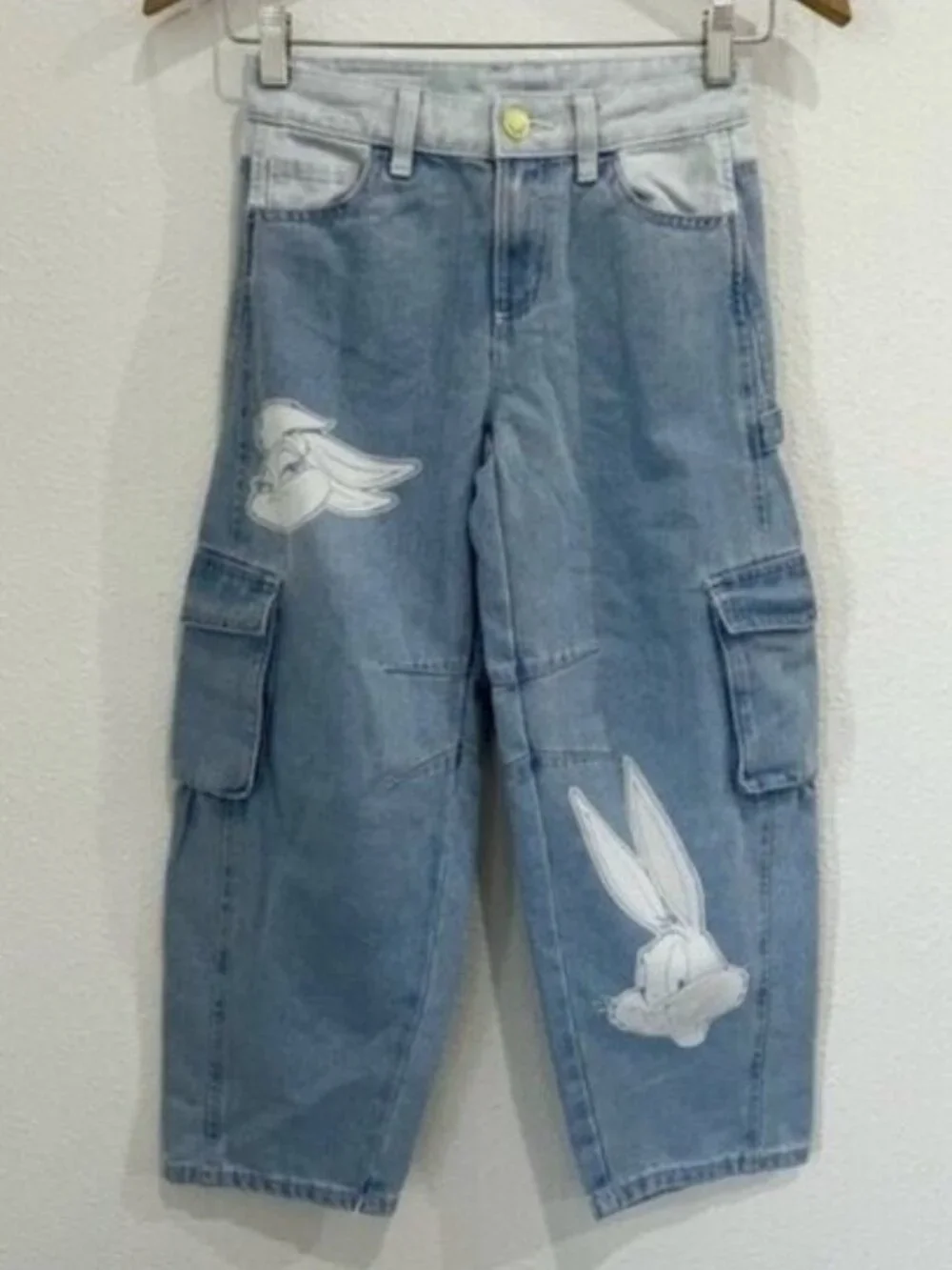 New Justice Looney Tunes Barrel Jeans Cargo Color Block Boho